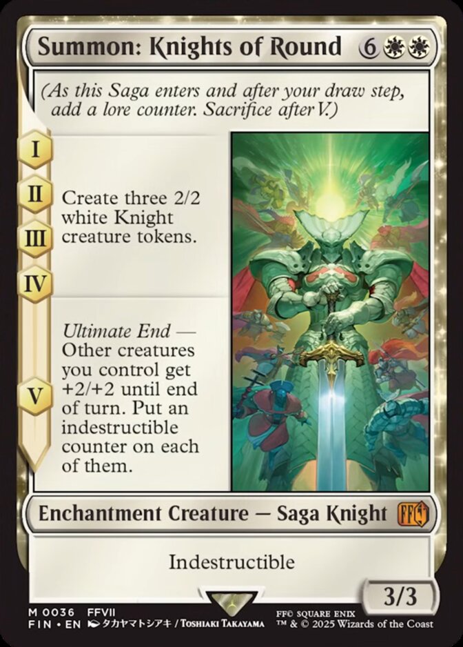 Summon: Knights of the Round - Carta MTG Final Fantasy
